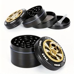 1pc, Grinder, Spice Grinder, 50mm Spice Grinder, Creative Skull Grinder, Metal Grinder For Kitchen, Spice Grinders, Multifunctional Spice Crusher, Smoking Accessaries