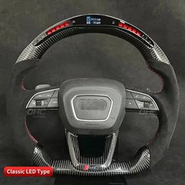 LED Racing Car Carbon Fiber Steering Wheel for Audi Q3 Q5
