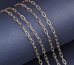 Pendant Necklaces 1Meter Stainless Steel Round O Shaped Rolo Cable Oval Link Bulk Chain Making Diy Wallet Women Choker Jewelry7210595