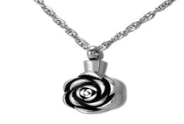 Cremation Jewellery Rose Urn Necklace for Ashes Keepsake Memorial Pendant Locket Stainless Steel Waterproof Remembrance Necklace24783192005