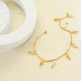 Anklets Jewelry For Women Trend Classic Charms Women's Ankle Bracelet 18K Gold Plated Glitter Cold