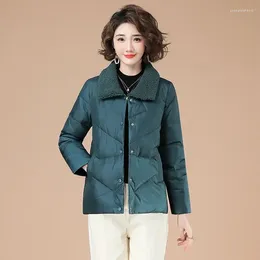 Women's Trench Coats 2023 Autumn And Winter Short Women Parkas Little Chap Loose Down Cotton Jacket Single Breasting Coat Fashion Formal