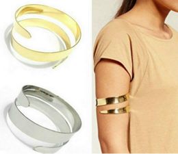 2018 Summer New Adjustable Cuff Bracelets Bangles Women Gold Color Upper Arm Cuff Armlet Armband Bracelet Punk Jewelry1748464