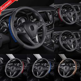 New Steering Wheel Covers 1Pair 38cm Car Steering Wheel Cover Non-slip Silicone Steering Boost Cover Carbon Fiber/Matte Interior Decoration Accessories