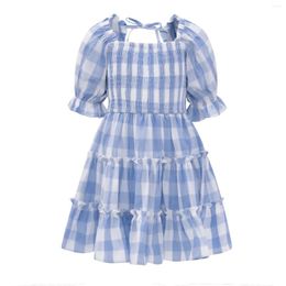 Girl Dresses Retro Summer For Girls Wedding Princess Casual Floral Clothing Boys Aged 3 4 5 6 7 And 8