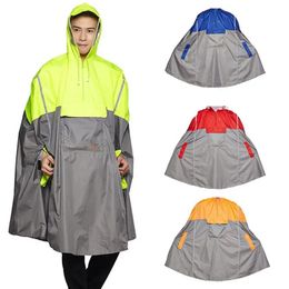 Rain Wear QIAN Hooded Poncho Bicycle Waterproof Raincoats Cycling Jacket for Men Women Adults Cover Fishing Climbing 231213