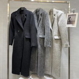 Women's Trench Coats Winter Coat For Women 2023 Niche High-end Waist Design Long Woollen Clothes