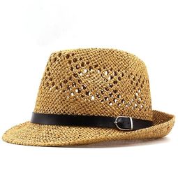 Summer men Fedora Hats for Women Straw Sun Hats Wide Brim summer Visor Cap Solid Straw Jazz Hat Beach cap Sombrero Panama Gorras 24965219