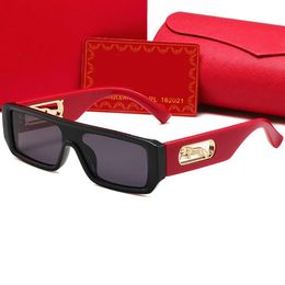 rectangular sunglasses frame Designer Womens Shades Red Black Symbol Eyeglass Man Fashion seaside UV400 Show Glamour Valentine Gif272P