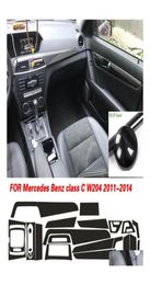 Car Stickers For C Class W204 20112014 Interior Central Control Panel Door Handle 3D 5D Carbon Fibre Decals Styling Drop Deli8607022