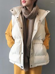Women's Vests Women Vest Casual Cotton Coat Korean Fashion Sleeveless Jackets Top Winter Clothes 2023 Warm Overcoat Female Outwear