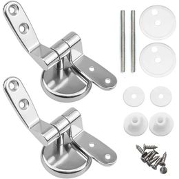 Toilet Seats 1Set Zinealloy Hinges Cover Mounting Fixing Connector with Screw Fitting Closestool Replacement Accessories 231212