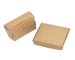 50 Pieces 555515cm Brown Cardboard Gift Storage Box Foldable Small Jewelry Card Package Kraft Paperboard Boxes8561701