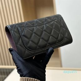 Women Designer Folding Wallet Classic Double Letter Fashion Ladies Coin Purse Handbag Leather Multi Credit Card Holder