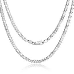 Chains TKJ 925 Sterling Silver 3.5mm Cuban Chain Men Women Necklace Cocktail Party Prom Jewelry Wholesale