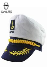 Wide Brim Hats Adult Captain Costume Boat Yacht Ship Sailor Navy Hat Party Cosplay Cap Sea Boating Nautical Fancy Dress Drop5462586280823