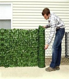051M Artificial Hedge Leaves Faux Lvy Leaf Privacy Fence Screen for Garden Backyard Green Fence Mesh Artificial Balcony7438371