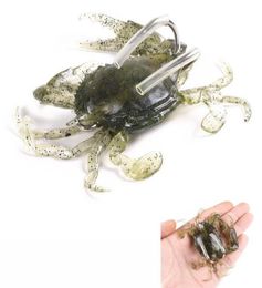 fishing lures jigs crab FishingFishing Lures Bionic Crab Silicone Soft Bait Artificial Lifelike Fishing Lure 80mm 19g Freshwater F6762191