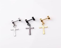 Titanium Silver Earrings Mens ear ring clip not allergic exaggerated personality Fake Ear Plugs Barbell Ear Stud Hip Hop 658 Q23402326