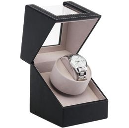 EUUSAUUK Plug Automatic Mechanical Watch Winding Box Motor Shaker Watch Winder Holder Display Jewelry Storage Organizer CX200805246367