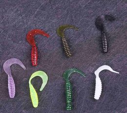 2000pcs screw onetailed spiral tail soft bait simulation soft bait insect night light bionic pseudobait whole7010846