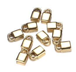 100PCS 1016mm New High Polished Gold Silver Colour Stainless Steel Unique Square Lock Charms for Jewellery DIY Making Accessories Fi8061465