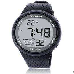 Xonix Men Sports Watch Digital Waterproof 100m Swimming Watch LED Cronografo cronografo multifunzione subacqueo da polso outdoor wristwatch2228