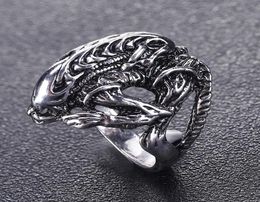 selling AVP Alien Punk Ring Warrior Rings Cool Jewelry Animal Skull Biker For Men and Women8619401