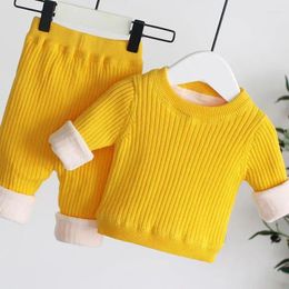 Clothing Sets Baby Warm Suit Winter Padded And Thickened Men Women Born Children Autumn Bottoming Jumper Clothes