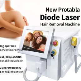 Portable 808 Diode Laser 3 Wavelengths Lazer Hair Removal Painless Permanent Hair Removal Machine CE Certification