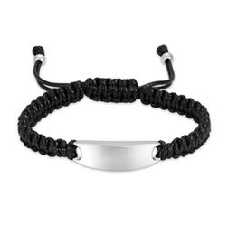 Bangle Cremation Bracelet For Ashes Handmade Braided Black Rope Adjustable Bracelets Stainless Steel Memorial Urn Jewelry Keepsake6007515