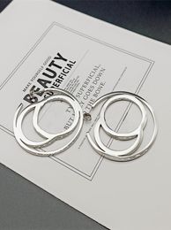 Titanium steel rose gold silver Charm earrings G double letter designer ladies models wedding anniversary gift girlfriend European2758476