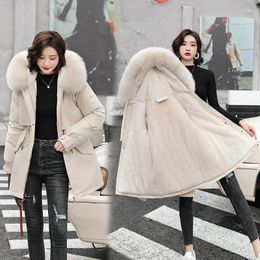 Women's Trench Coats Tide School To Overcome Women Short Winter Korean Version Of Loose Fashion Big Hair Collar Thick Plush Casual