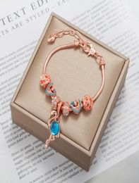 2022 new charm bracelet for women Flamingo decrotive pendants KC gold plated fashion ladies banggle diy beads gift festival75189238587032