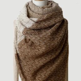 Scarves Wool Winter Scarf Women Neck Warmer Large Size Blanket Ladies Real Shawls Female Cashmere Poncho Wrap