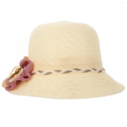 Berets Sunhat Summer Collapsible Blocking Protective Multipurpose -wear Fur Stylish Miss Ladies Straw Hats