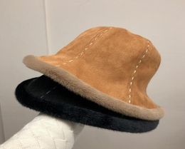 Women Felt Bucket Hat Designers Caps Winter Soft Warm Fisherman Crochet Hats Casual Comfortable Outdoor High Quality Letter Cap4148324