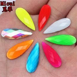 Micui 200PCS 8 21mm AB Colour Oval Resin Rhinestones Crystal applique flatback Scrapbooking crafts Jewellery Making Clothes Decoratio299K