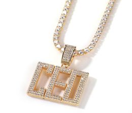 Solid Small Letter Custom Name Necklace Pendant Gold Silver Plated Mens Hip Hop Jewellery Gift8570446