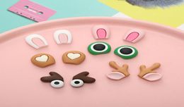 40pcs20pairs Cute New Resin Components RabbitDeerBearSheepCat Ears Flatback Cabochon DIY JewelryCraft Phone Decoration2372158