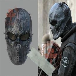 Tactical Rattlesnake Mandrake scary horror skull Chastener typhon Camouflage Full Face Masks For Movie Prop Airsoft CS Wargame Pai242k