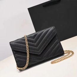 High quality Fashion bag wallets luxury mini black stripe Chain button purses crossbody designer bag woman handbag shoulder bag luxurys handbags bags