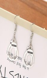 20Pair Silver Plated Cute Handcuffs Friendship Dangle Drop Earrings Charms Pendant Earrings Ear Stud DIY Jewellery NEW7434972