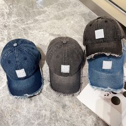 Fashion designer ball cap spring new personality baseball cap High quality denim fabric men and women the same hat