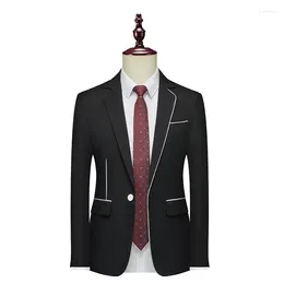 Men's Suits Mens Black Business Casual Suit Blazer Jackets Stylish Slim Fit Two Button Sports Coat Daily Lightweight Jacket Men Clothing 3XL