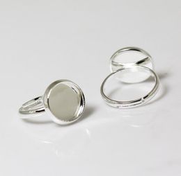 Beadsnice rings for children silver plated brass finger ring settings ring blanks fits 10mm round gemstone whole jewelry ID 115532282