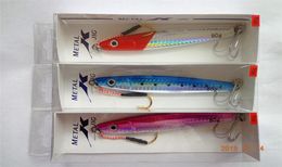 Brand 3D Fish Metal Jigs Iron Lures 9cm40g 12cm80g Lead fish artificial bait for Big game bass fishing2827631