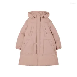 Down Coat 23 Autumn And Winter Girls' Pink Long Thickened Children's 90% White Duck Warm