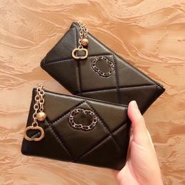 19 Wallet Designer Leather Diamond Gold Hardware Metal Buckle Luxury Clutch Bag Beautiful Small Pendant Sheep Pickup Clip Bag Multi-Pocket Mobile Phone Bags 14.5/18cm