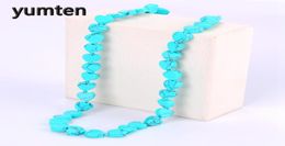 Yumten Turquoise Necklace Power Natural Stone Crystal Women Jewelry Men Jade Teen Wolf Soy Shadowhunters Prata Tree Of Life4149120